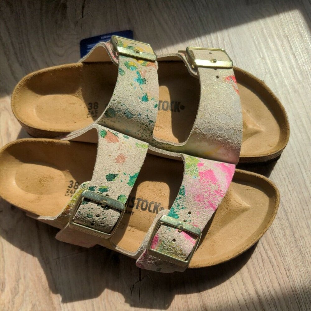 Birkenstock Arizona Flower Crush Suede Sandals - Picture 7 of 12